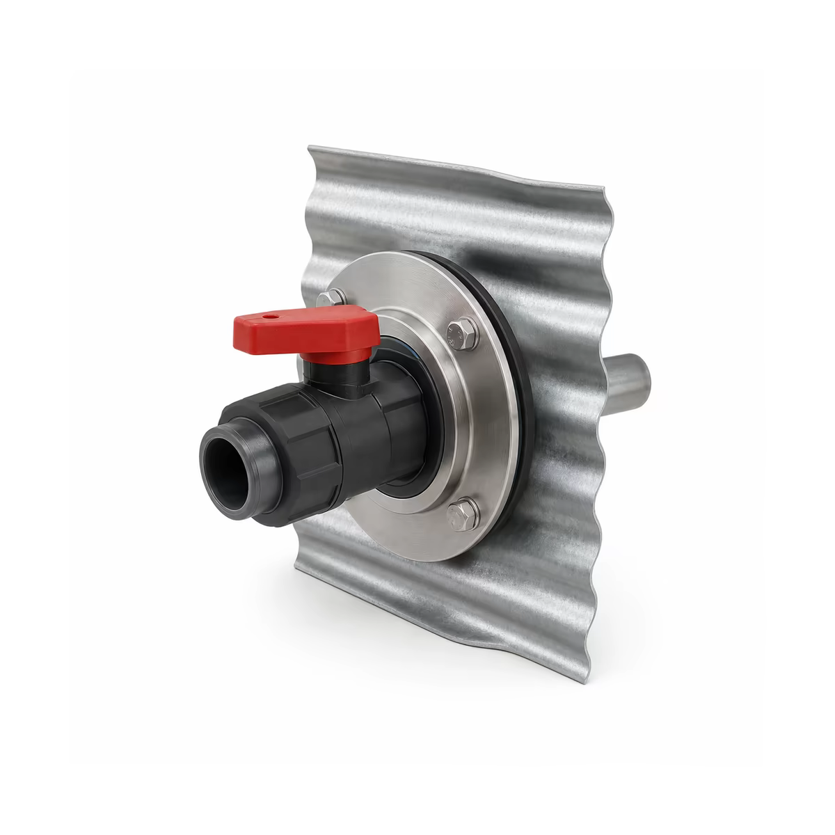 Vanne DN50 flange inox pour citerne acier galvanisé
